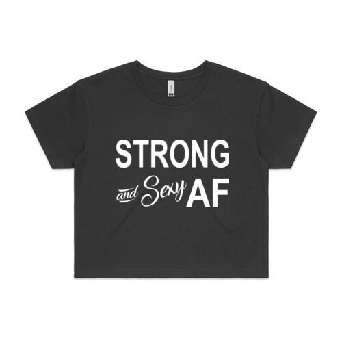 Women's Strong & Sexy AF Crop Tee Thumbnail