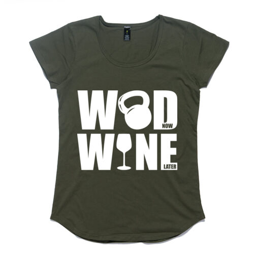 Women's Wod Now Wine Later Mali Tee Thumbnail