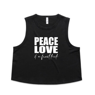 Peace Love & a front kick crop tank Thumbnail