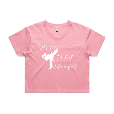 Kick like a girl crop tee Thumbnail