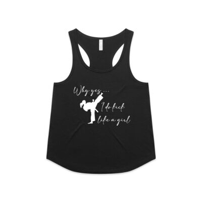 Kick like a girl racerback Thumbnail